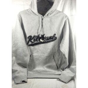 Maison Kitsune Embroidered Chenille Varsity Fox Heavyweight Hoodie - Gray - S